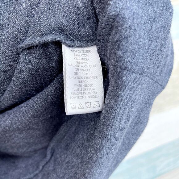 LOGO Lori Goldstein Zip Up Drapey Cardigan Sweater Gray Womens Plus Size 2X - Picture 6 of 6